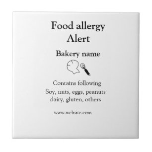 Carreau Alerte d'allergie alimentaire ajouter le nom texte