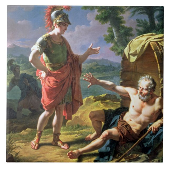 Carreau Alexandre et Diogène, 1818 (huile sur la toile) (Devant)