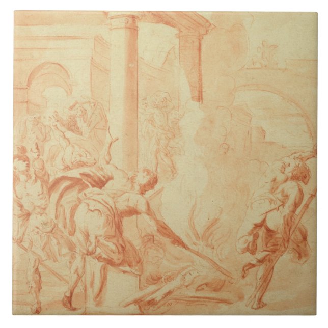 Carreau Alexandre et Thais sur leur throu ivre de saccage (Devant)