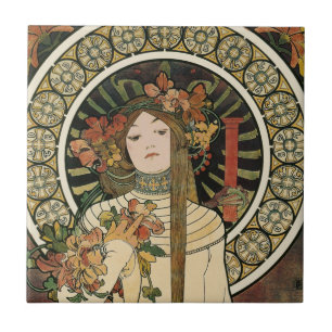 Carreau Alfonse Mucha Trappistine Nouveau