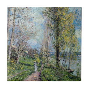 Carreau Alfred Sisley - Rives de la Seine à By