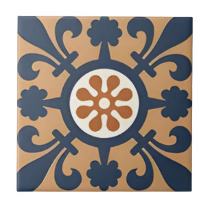 Carreau Alhambra tuiles antique beau motif floral