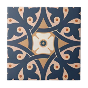 Carreau Alhambra tuiles bleu classique