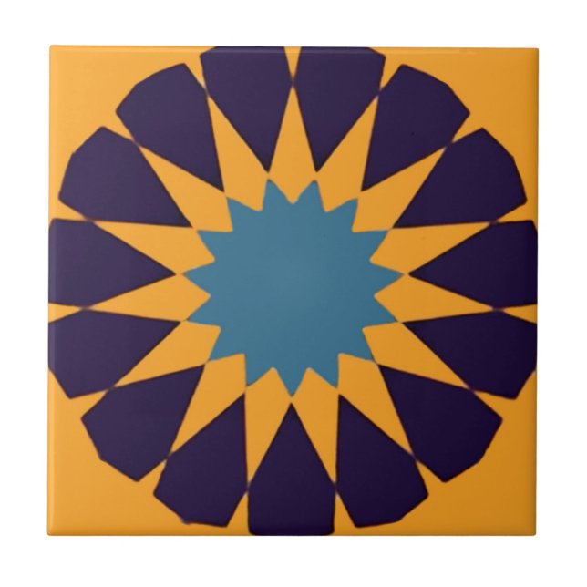 Carreau Alhambra tuiles classique fleur (Devant)