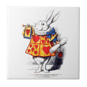 Carreau Alice au pays des merveilles le lapin blanc par