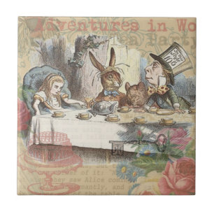Carreau Alice au pays des merveilles Mad Tea Party Art