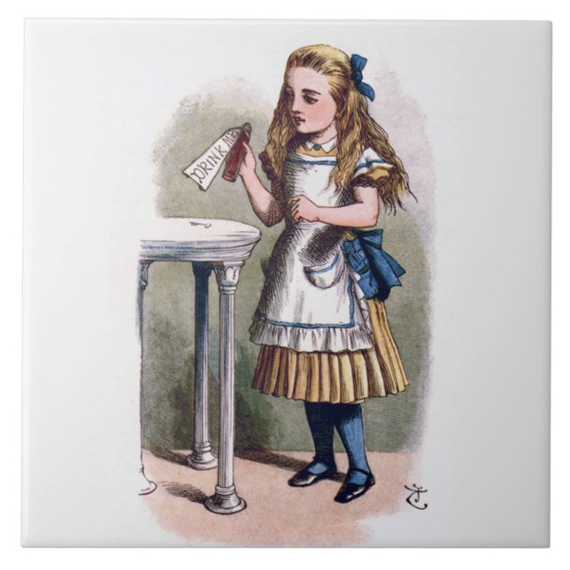 Carreau Alice au pays des merveilles me boivent tuile ou (Devant)