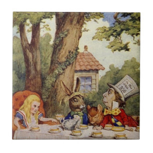Carreau Alice dans la tuile du pays des merveilles, le thé