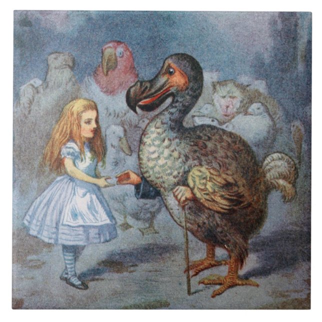 Carreau Alice dans la tuile ou le trépied d'art de dronte (Devant)