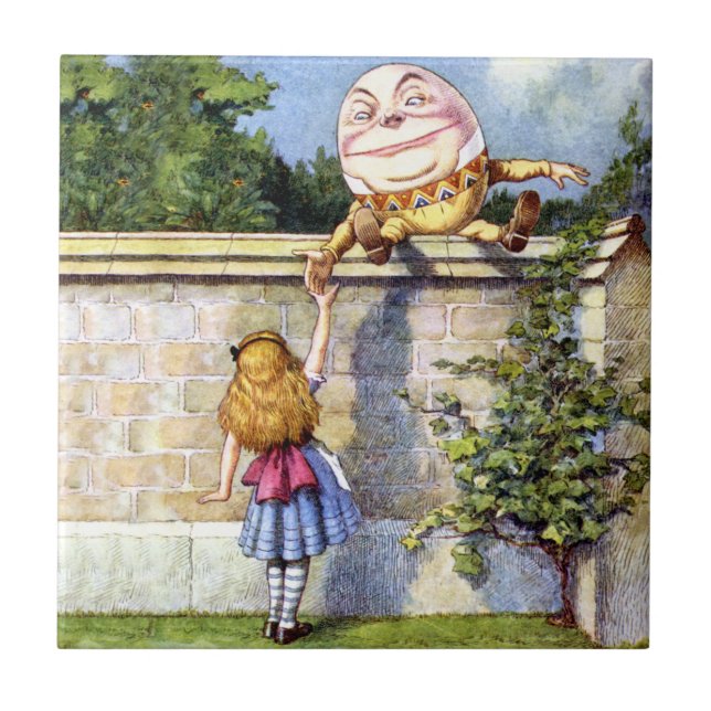 Carreau Alice et Humpty Dumpty au pays des merveilles (Devant)