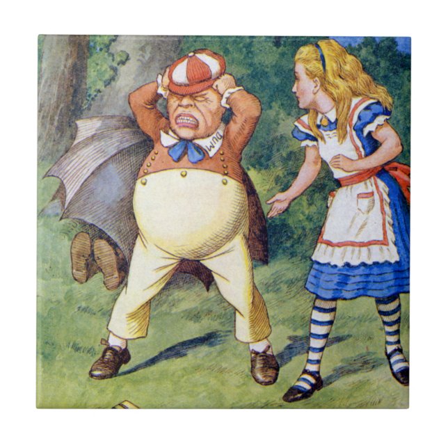 Carreau Alice et un Tweedledum fâché au pays des (Devant)