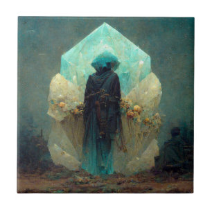 Carreau Alien Crystal Guardian  Sci-Fi Imaginaire