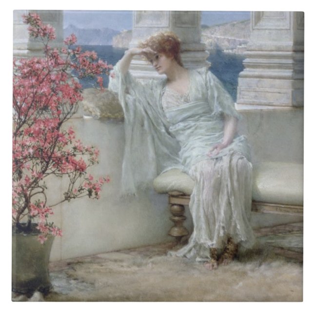 Carreau Alma-Tadema | ses yeux sont avec ses pensées ? (Devant)