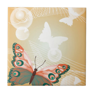 Carreau Aloha Hawaiian Butterfly Mariage Love Art Destiny