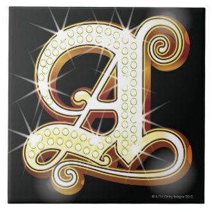 Carreau Alphabet A de Bling