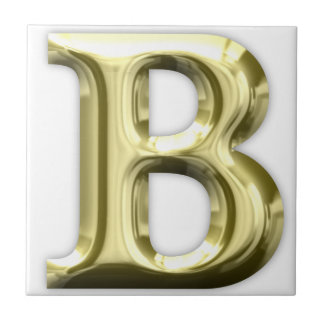 Carreau Alphabet brillant d'or de la lettre B