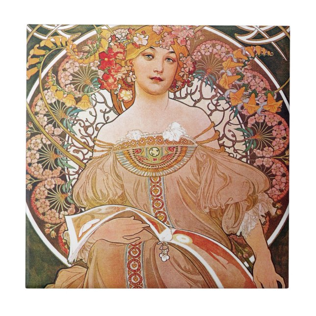 Carreau Alphonse Mucha Daydream (Devant)