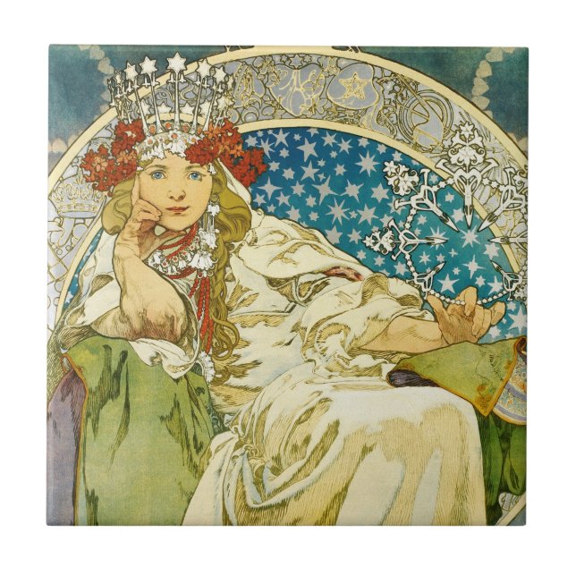 Carreau Alphonse Mucha Princess Hyacinth Art Nouveau (Devant)