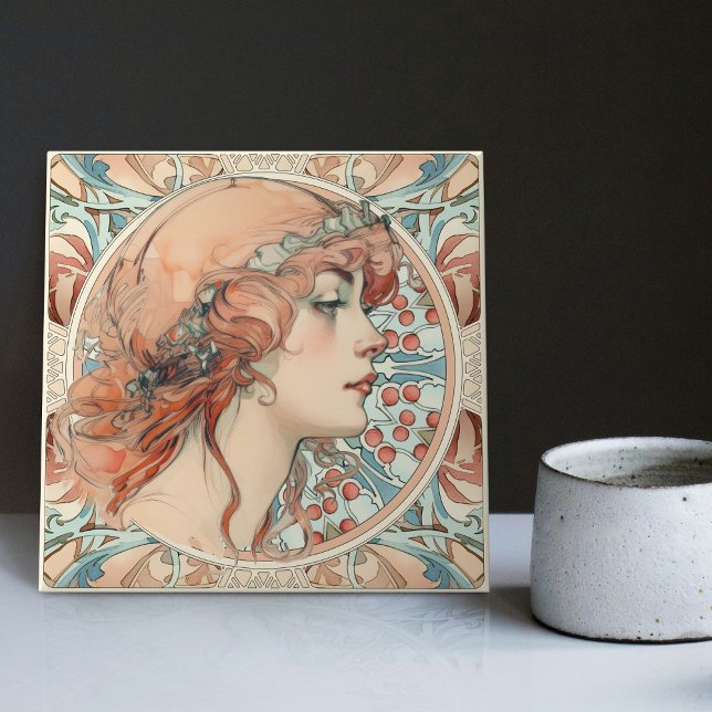 Carreau Alphonse Mucha Sarah Bernhardt Art Nouveau (Créateur téléchargé)