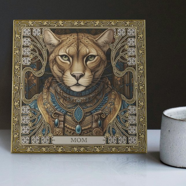 Carreau Altarpiece personnalisable Enchanted Cougar Spirit (Créateur téléchargé)