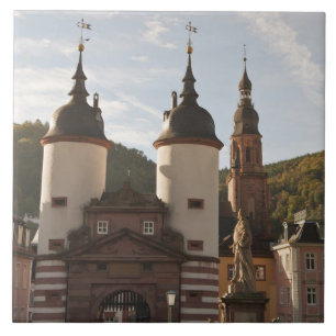 Carreau Alte Brucke dans la vieille ville, Heidelberg, All