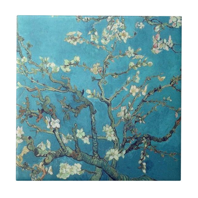 Carreau Amande Fleurs Van Gogh Célèbre peinture (Devant)
