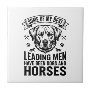 Carreau Amateur de chien cheval vintage conception hommes 