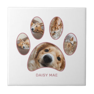 Carreau Amateurs d'animaux de compagnie Rose Gold Empreint