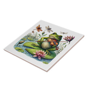 Carreau Amateurs de grenouille du pays Col