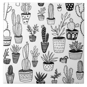 Carreau Amateurs de Plante Motif artisanal Plante mignonne