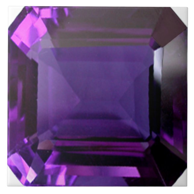 Carreau Amethyst Gemstone Purple (Devant)