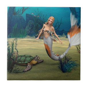 Carreau Amis Sirène et Tortue