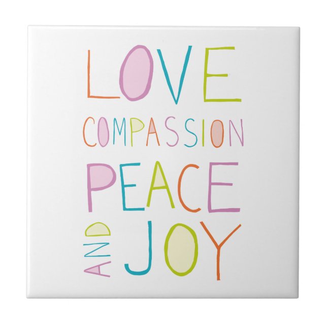 Carreau Amour, Compassion, Paix, Joie (Devant)