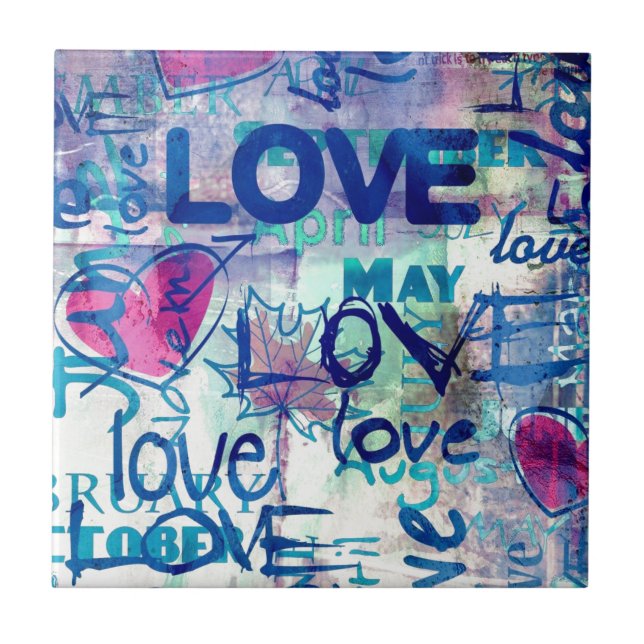 Carreau Amour de graffiti (Devant)