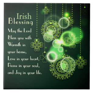Carreau Amour irlandais de bénédiction à votre coeur,