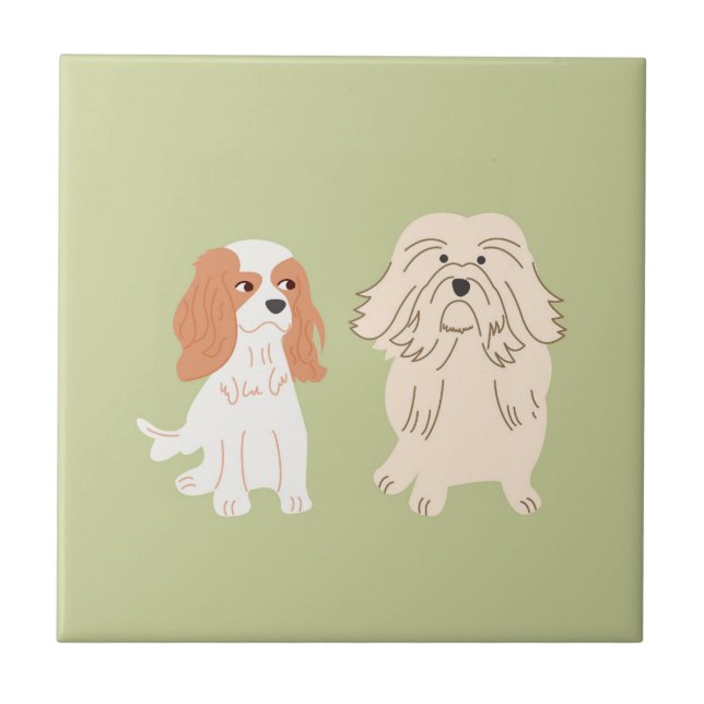 Carreau Amoureux des chiens (Devant)