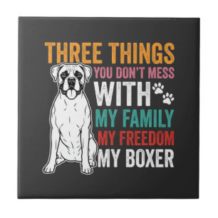 Carreau Amoureux du chien de la famille Boxer Freedom
