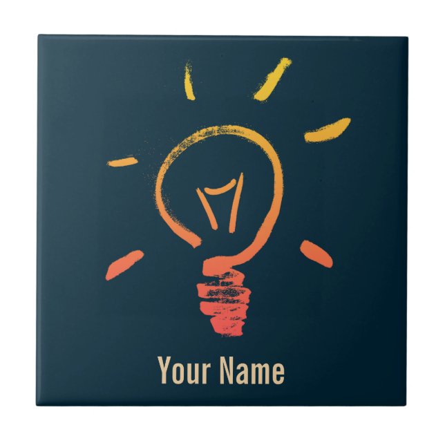 Carreau Ampoule lampe rétro ampoule électricien intelligen (Devant)