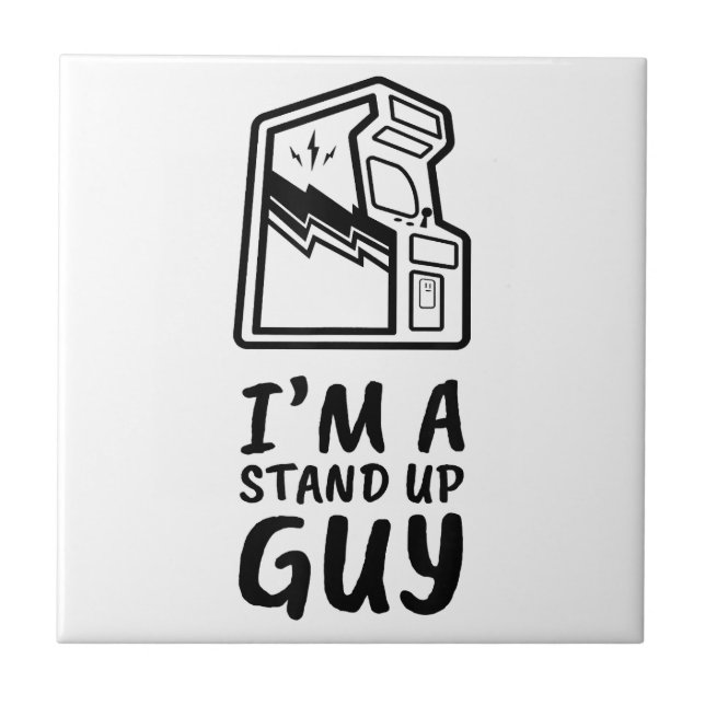 Carreau Amusant Retro Gamer Arcade Old School 80's Video G (Devant)