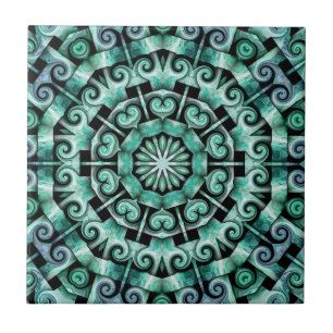 Carreau Amusants Turquoises et noirs