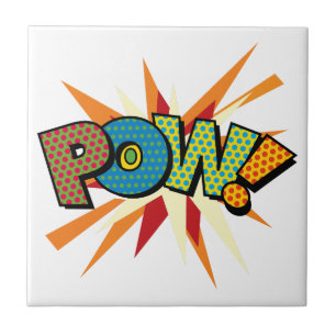 Carreau Amusement POW Bande Dessinée Rétro Pop Art