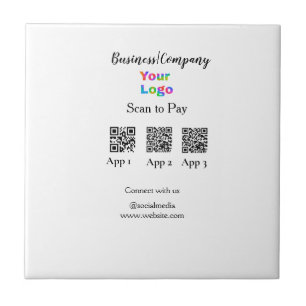 Carreau Analyser pour payer le logo de l'entreprise Q R co