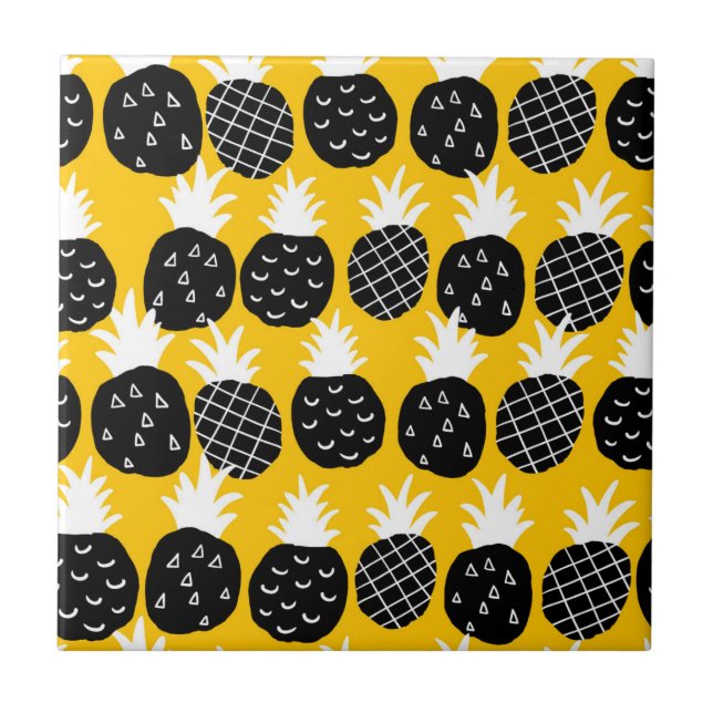 Carreau Ananas noir (Devant)