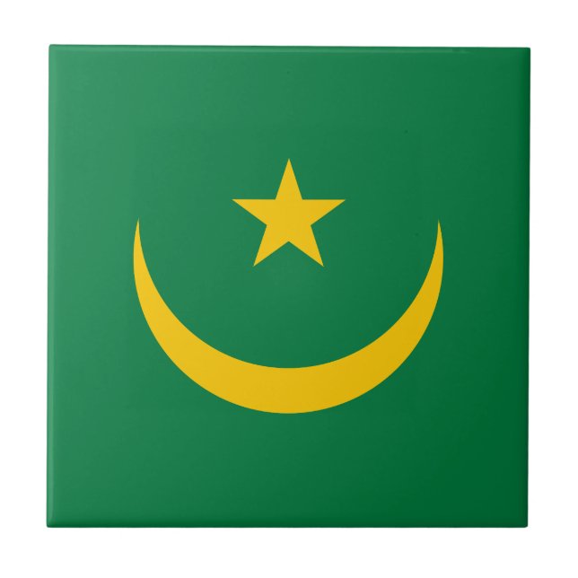 Carreau Ancien drapeau mauritanien (Devant)