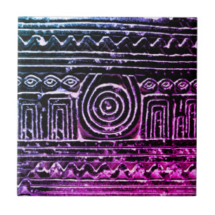 Carreau Ancien Motif mésopotamien sumérien violet