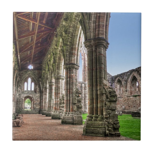 Carreau Ancienne abbaye de Tintern, monastère cistercien,  (Devant)