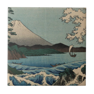 Carreau Ando Hiroshige - Mer À Satta Dans La Province De S