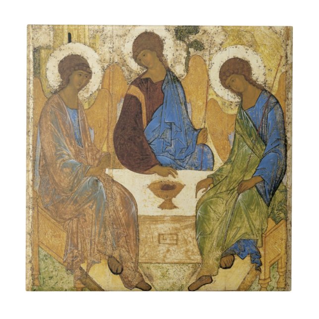 Carreau Andrei Rublev Iconique Trinité Angels Abraham Bibl (Devant)