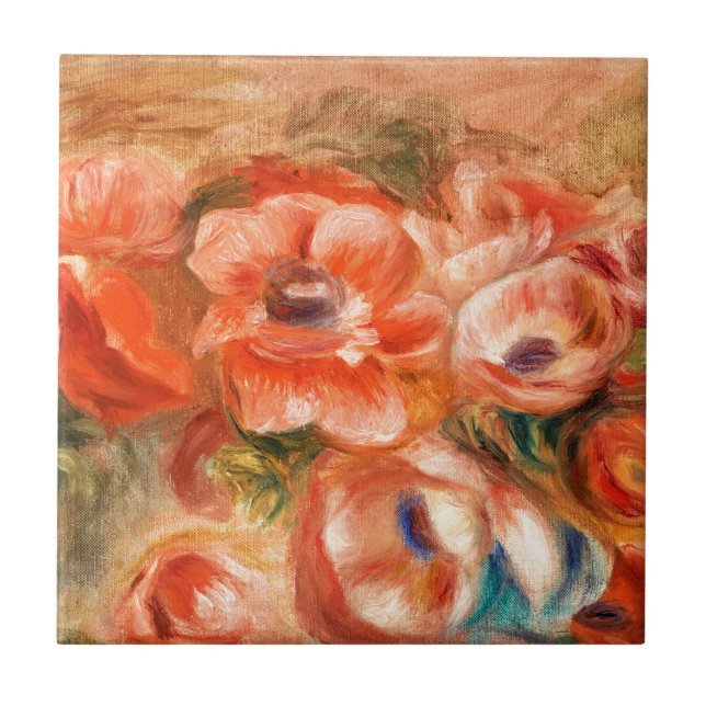 Carreau Anémones de Renoir Impressionniste Peinture (Devant)