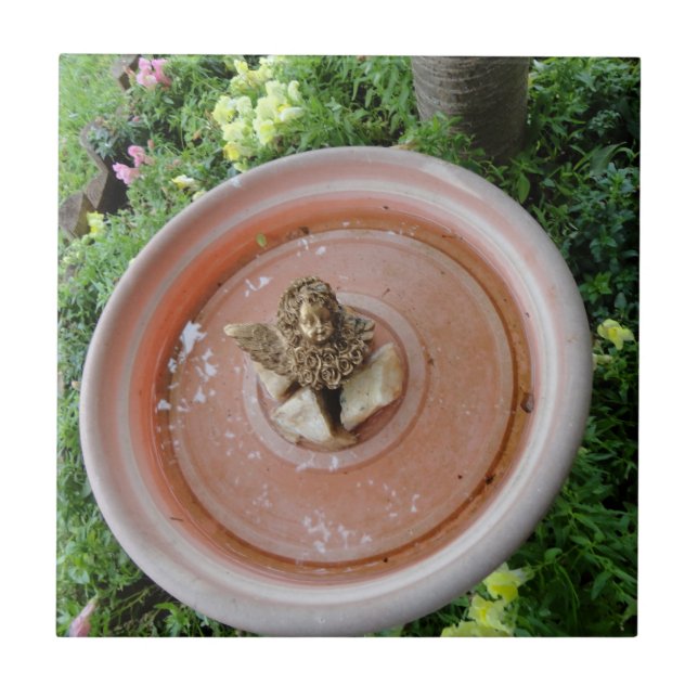 Carreau Ange dans la tuile de Bath d'oiseau (Devant)